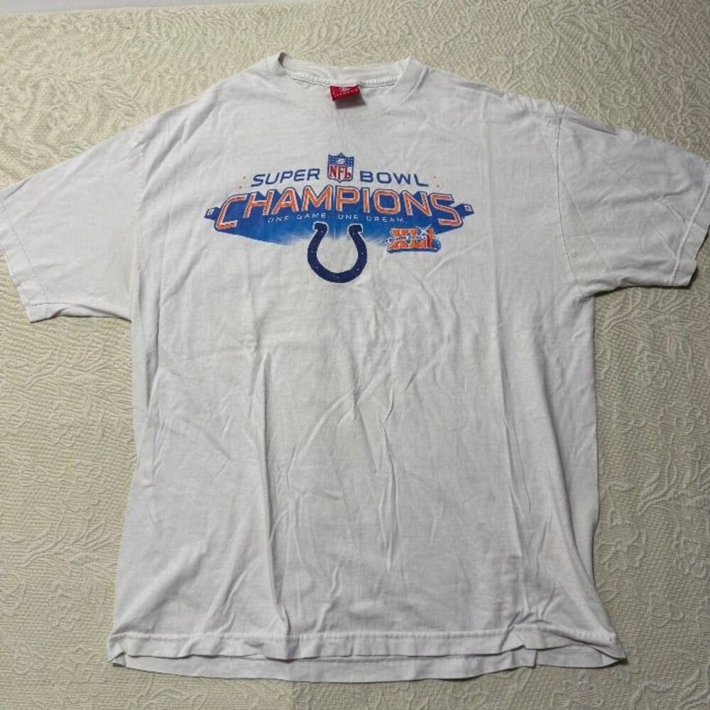Vintage 2007 Indianapolis Colts Super Bowl XLI Champions T-Shirt Size L
